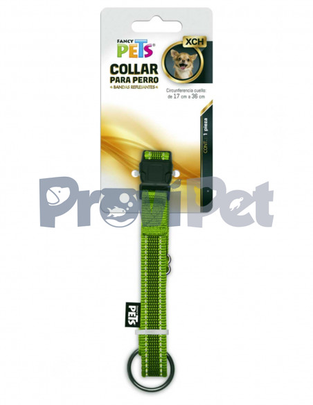 Collar Verde Con Bandas Reflejantes