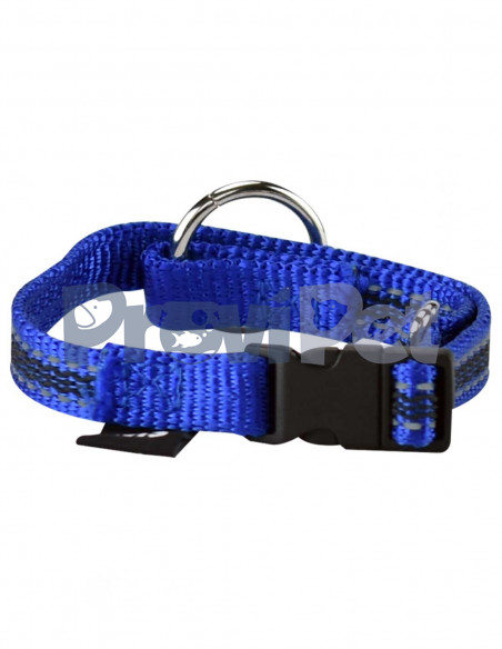 Collar Azul Con Bandas Reflejantes