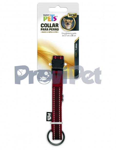 Collar Rojo Con Bandas Reflejantes Collar Rojo Con Bandas Reflejantes