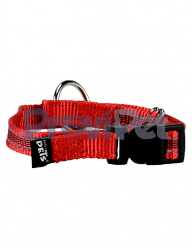 Collar Rojo Con Bandas Reflejantes Collar Rojo Con Bandas Reflejantes